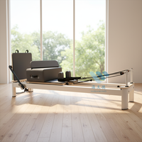 Équipement de Pilates de qualité professionnelle, Reformer en aluminium blanc, Reformer de Pilates pour studio