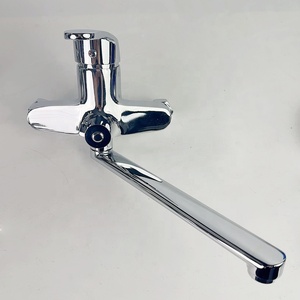 Marché ouzbek russe chaud froid mural Zinc Chrome douche mélangeur d'eau pluie pulvérisation Long bras balançoire robinet <span class=keywords><strong>de</strong></span> salle <span class=keywords><strong>de</strong></span> bain - Product Image 3
