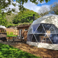 Tente de maison en forme de dôme, moins cher, étanche et au vent, ignifuge, prix de gros, 6m de diamètre, résistante au vent, pour camping en forêt