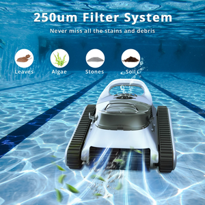 Aspirateur de <span class=keywords><strong>piscine</strong></span> robotique <span class=keywords><strong>Robot</strong></span> d'escalade mural Nettoyeur automatique de <span class=keywords><strong>piscine</strong></span> adapté aux murs et sols de <span class=keywords><strong>piscine</strong></span> de 1614 pieds carrés Noir - Product Image 5