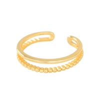 HY-RD0347 minimaliste géométrique Double couche réglable anneaux véritable 925 en argent Sterling à la mode anneaux bijoux fins pour les femmes