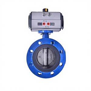 Válvula de Mariposa Neumática de Doble Brida con Sello Suave D641X-16 DN100 para Sistema de Agua a Temperatura Ambiente - Product Image 1