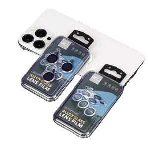 Protector de pantalla de vidrio templado con lente de cámara de teléfono móvil transparente HD antiarañazos individual para <span class=keywords><strong>iPhone</strong></span> 12 <span class=keywords><strong>13</strong></span> 14 15 16 <span class=keywords><strong>Pro</strong></span> Max Plus - Product Image 2