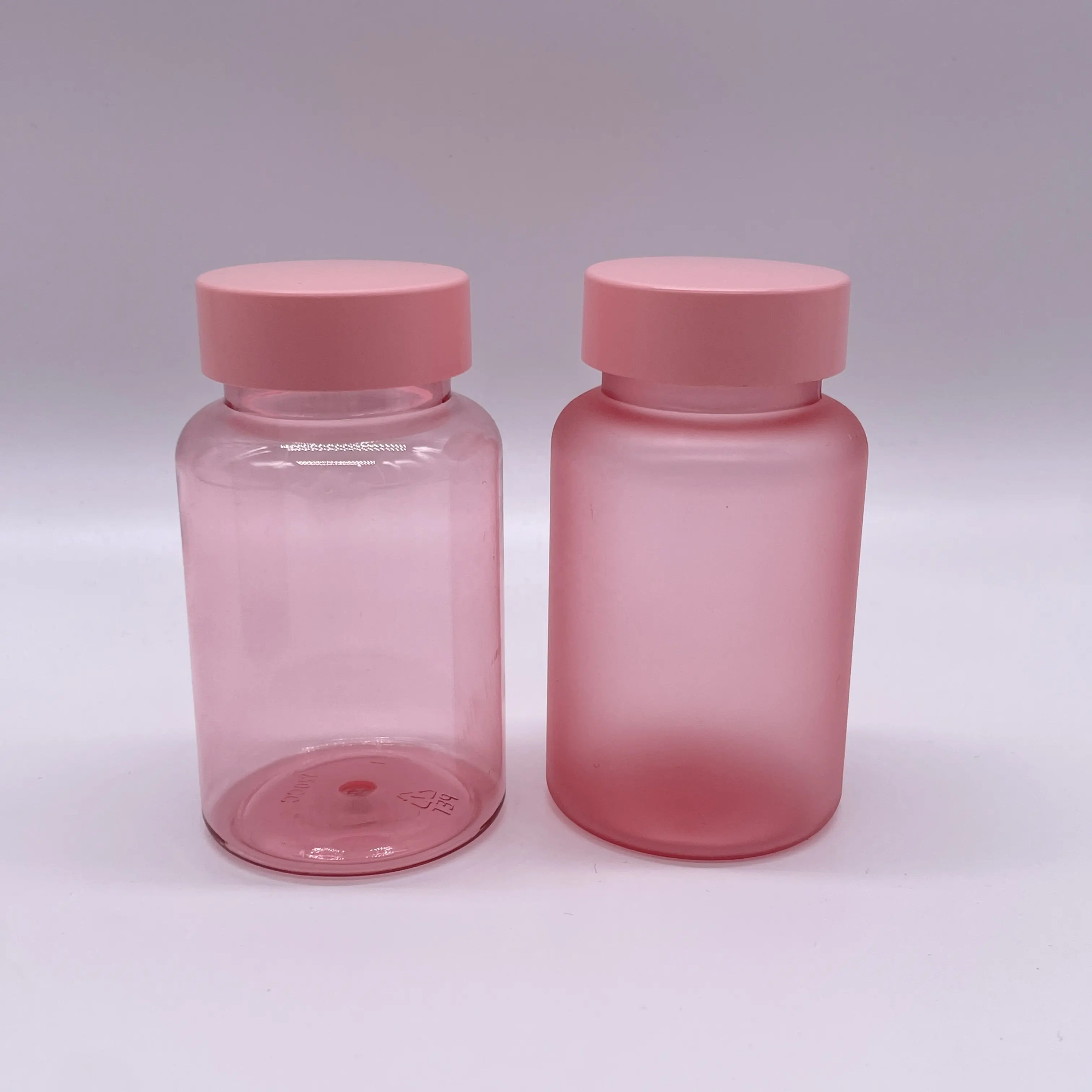 Flacone con finitura opaca in PET di plastica personalizzata da 120ml e 4 once con tappo a vite per contenitore per medicinali per Capsule di pillole di supplemento