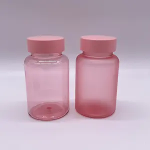 120ml 4oz özelleştirilmiş plastik PET mat bitmiş şişe vidalı kapak takviyesi hap kapsül ilaç kabı