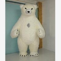 Ours en peluche gonflable blanc, géant et mignon, de dessin animé, mascotte