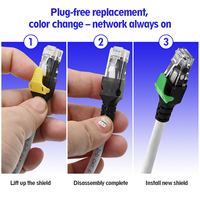 Câble de raccordement Ethernet RJ45 Cat6/Cat6a UTP de 305 m sans prise pour centre de données avec clips détachables codés par couleur
