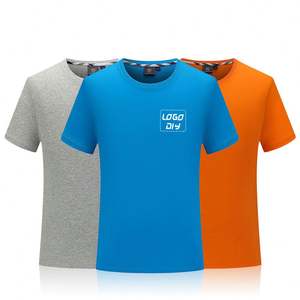 Camiseta de cuello redondo para hombre, camiseta personalizada con estampado de Color sólido, transpirable, 100% de algodón, de punto, camiseta de cuello redondo de Color sólido a la moda, oferta - Product Image 3