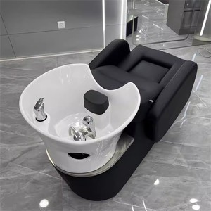 Sillón de Lavacabezas Moderno y Sencillo para Salón de Belleza con Lavabo de Cerámica, Unidad de Lavado de Cabello para Peluquería, Suministro de Fábrica - Product Image 3