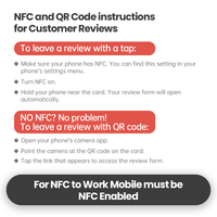 Tarjeta de Reseñas por Contacto NFC para TikTok y Google Reviews