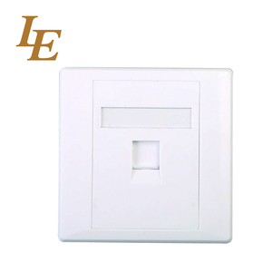 LE 86X86mm <b>Telecommunication</b> Customized Cat6 RJ45 Faceplate - Product Image 1