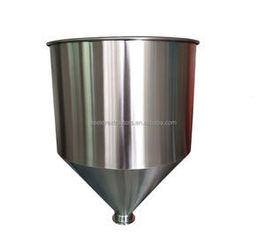 Entonnoir conique sanitaire de trémie de Triclamp d'acier inoxydable avec l'extrémité de virole - Product Image 1