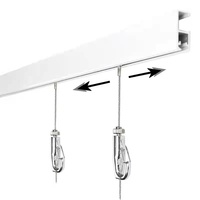 Kit de suspension d'image personnalisé de haute qualité Système de câble métallique en acier inoxydable Colliers de serrage ajustables en plastique PVC laiton cuivre