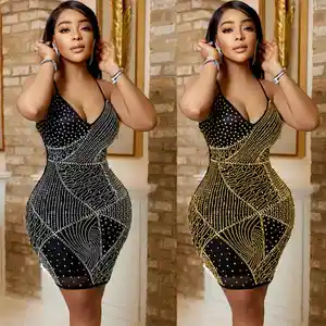 Hồng Ruffle Vải Tuyn Tay Áo Gân Buổi Tối Bodycon Dress Boutique Sexy Mùa Xuân 2023 Phụ Nữ S Quần Áo