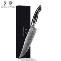 Couteau de Chef Professionnel en Acier Damas VG10 de Qualité Supérieure, Couteaux et Accessoires de Cuisine avec Manche en Bois