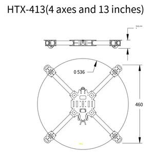 PFLY HTX413 Châssis de drone FPV 4 axes en fibre de verre de 13 pouces 3K pour quadricoptère de course Freestyle, moteurs, servos RC, pièces d'avion RC pour garçons - Product Image 5