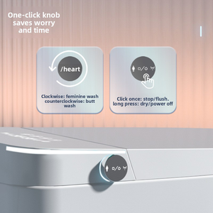 P-트랩 공장 현대식 스마트 디지털 변기 시트 워머 포함 전기 변기 고급 지능형 사이포닉 탱크 리모컨 - Product Image 4