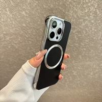 Nouvelle conception de galvanoplastie pour couverture de téléphone portable Iphone pour étui de téléphone de luxe en cuir Pu magnétique