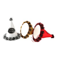 Chapeaux de fête en forme de cône pour enfants et adultes, chapeaux de couronne, joyeux anniversaire, insert de gâteau en papier, chapeaux pointus, chapeau de boule pointue