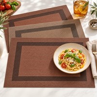 Nouvelle Collection : Sets de Table Modernes en Vinyle Tressé Écologique, Anti-Huile et Imperméables pour Cuisine et Salle à Manger – Décoration de Table