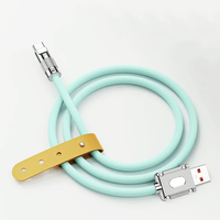 Kabel Data USB Type-C Micro Android Pengisian Cepat 3/6/10ft 1/2/3m Zinc Alloy LED TPE Big OD 5A 120W untuk Pengisi Daya iPhone Samsung