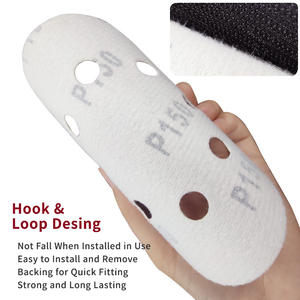 サンディングディスク自己粘着サンドペーパー6インチイエローフロッキングラウンドサンディングディスク自動車研削用 - Product Image 4