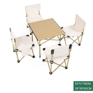 Juego de Mesa y Sillas Plegables de Aluminio para Exteriores, Mesa Larga para Barbacoa, Camping y Picnic - Product Image 3