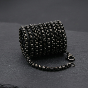 Factory Wholesale Gold Box Chain <b>Necklace</b> Punk Style Gold Plated Party & Gift Jewelry - Product Image 3