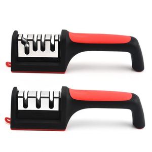 Affûteur de ciseaux et de couteaux manuel en plastique PP avec poignée antidérapante, 3 ou 4 étapes, pour affûter les lames, vente en gros sur mesure - Product Image 1
