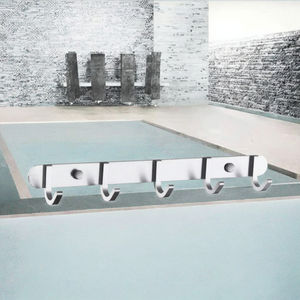 Moderno Estante de Baño de Acero con Cinco Ganchos, Montado en la Pared, de Aleación de Aluminio - Product Image 5