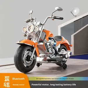 工厂高品质两轮儿童电动摩托车可坐两人儿童电动玩具车适合1-8岁 - Product Image 5