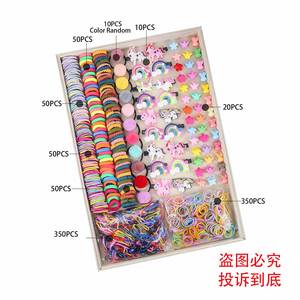 2024 Latest Design Mixed Set 780 Piece/boxes Girls <b>Cute</b> Elastic Hair Band Hair Claws and Clip Girls <b>Accessories</b> - Product Image 4