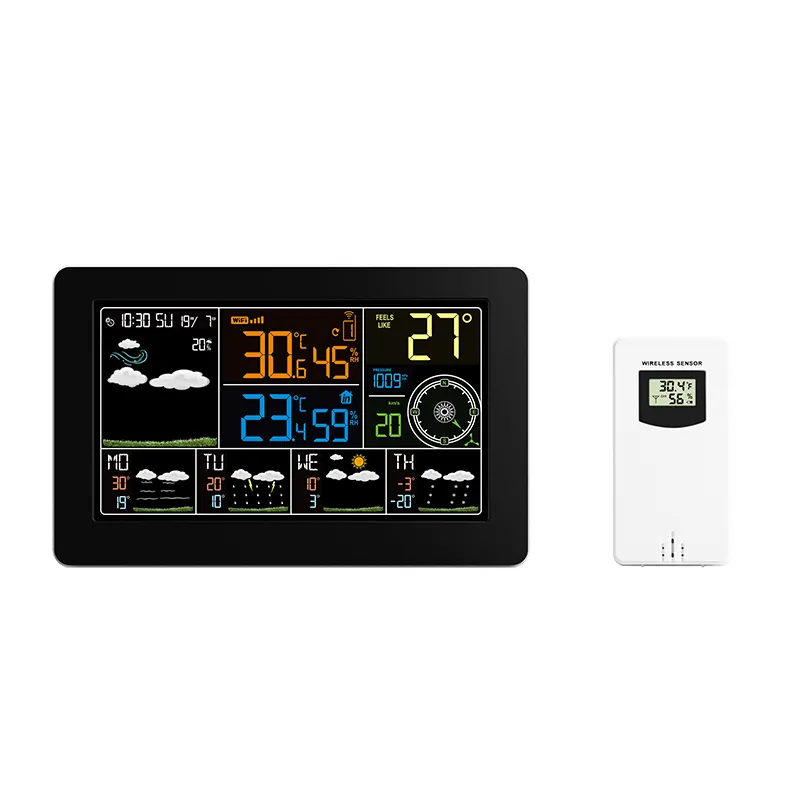 PROTMEX PTW4 RCC Home Clock Indoor Outdoor Automatic Wifi Wireless Weather Station