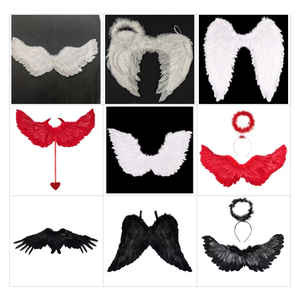 <span class=keywords><strong>Ali</strong></span> d'Angelo in Piume Naturali All'Ingrosso, Accessori Leggeri per Costumi, Feste, Cosplay, Halloween e Spettacoli Teatrali - Product Image 1