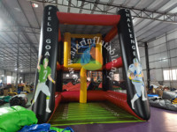 Nouveau jeu sportif gonflable pas cher, jeu de tir au panier, noir et rouge, jeu interactif gonflable à vendre