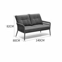 Ensemble de chaise et table en rotin de style nordique pour l'extérieur, imperméable et résistant aux rayons UV, pour cour, balcon, villa