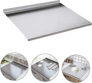 Tablas de Cortar de Acero Inoxidable, Tabla de Repostería, Tabla de Cortar de Acero Inoxidable con Borde para Encimera de Cocina - Product Image 2