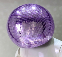 Boule de verre décorative pour performance disco, accessoire de scène réfléchissant la lumière, personnalisable avec logo visible à l'œil