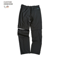 Pantalon d'extérieur pour enfants en polyester et élasthanne tissé, noir uni, respirant, coupe-vent, imperméable, séchage rapide, conception personnalisée OEM