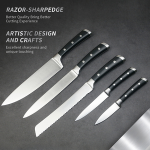 Cuchillos y accesorios de Chef de acero inoxidable de alta calidad profesional de 8 pulgadas Cuchillo de Chef con mango negro ABS de acero inoxidable - Product Image 4