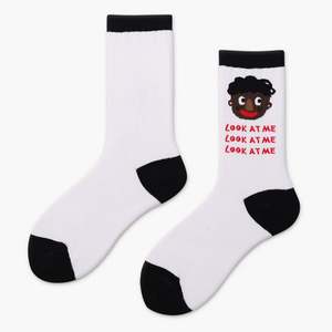 Custom <span class=keywords><strong>Street</strong></span> China-Chic Adultes Fun Daily Series Illustration Texte Pomme de terre Personnalité Respirant Chaussettes moyennes pour femmes - Product Image 4