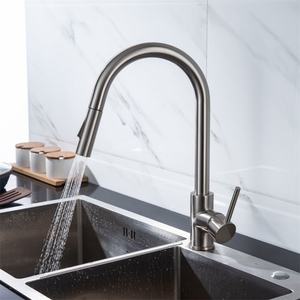 2024 Modern <b>Kitchen</b> Faucet <b>Black</b> Stainless Steel 304 Single Handle Pull Sprayer Brushed Finish <b>Sink</b> <b>Taps</b> Hot Cold Water <b>Tap</b> - Product Image 3