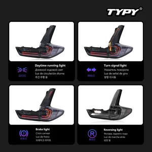 Conjunto de Luces Traseras para Honda CR-V 2017-2022: Luces Traseras Estilo OEM con Fondo Blanco, Luces de Circulación Diurna y Señales de Giro - Product Image 3