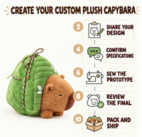 Peluche personnalisée Capybara Zongzi, fabrication directe usine, OEM ODM, en coton PP et polyester, animal en peluche en gros, MOQ, peluche amusante