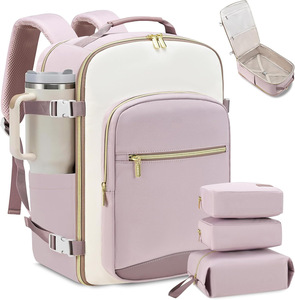 New Multi-functional Waterproof 40L Carry on Travel Bag With 3 Packing <strong>Cubes</strong> Large Travel Laptop <strong>Backpack</strong> for Women &amp; Men - Product Image 6