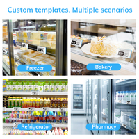 Untuk Label Rak Elektronik E-ink 2.66 Inci Tahan Suhu Rendah Ultra-tipis untuk Freezer, Bluetooth 5.0, Baterai 5 Tahun, Deteksi 120m