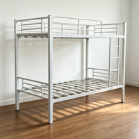 Lit superposé en métal au design moderne pour chambre à coucher, hôtel, dortoir, école, hôpital – Idéal pour les lits superposés d'occasion