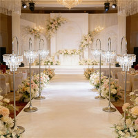 Luminaires de sol LED en acrylique de style européen pour allées, décoration de scène de mariage, chandeliers de chemin pour événements et fêtes