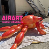 Modèle de crabe gonflable réaliste pour la décoration d'activités commerciales en supermarché, animal marin gonflable pour l'affichage en place publique