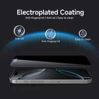 Film de protection d'écran de téléphone en verre trempé 9H 2.5D anti-espion, très vendu, pour iPhone 17 16 15 Pro Max
